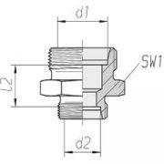 Переходник 04000-DKOL М22х1,5 - DKOL М18х1,5 (корпус)