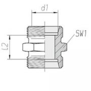 Переходник 04000-DKOL М20х1,5 - DKOL М20х1,5 (корпус)