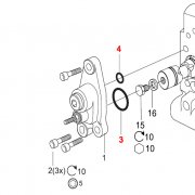 Комплект уплотнений  передней крышки L90LS 0059894 (только кольца)
