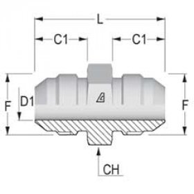 Переходник MU-12-20  JIC(Ш)3/4 - JIC(Ш)1.1/16