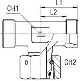 Тройник 442-М18х1,5 DKOL Ш-Г-Ш DL12