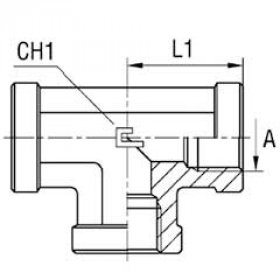 Тройник 443-12 BSP 3/4" с внутренней резьбой