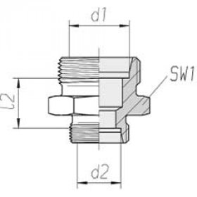 Переходник 04000-DKOS М30х2 - DKOS М20х1,5 (корпус)