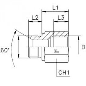 Переходник удлинитель BSP 4015-16 1" L=65